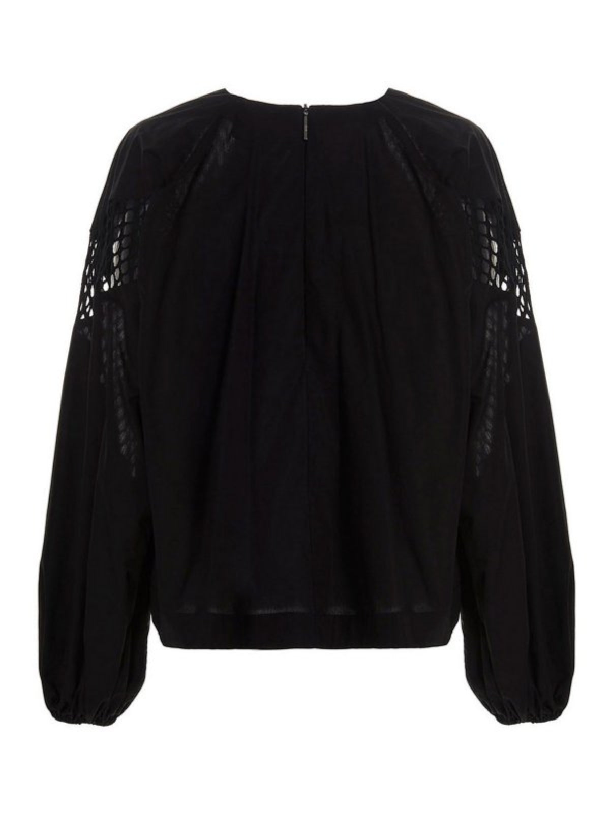 Msgm Blouse Ladies Pattern Sleeve Black