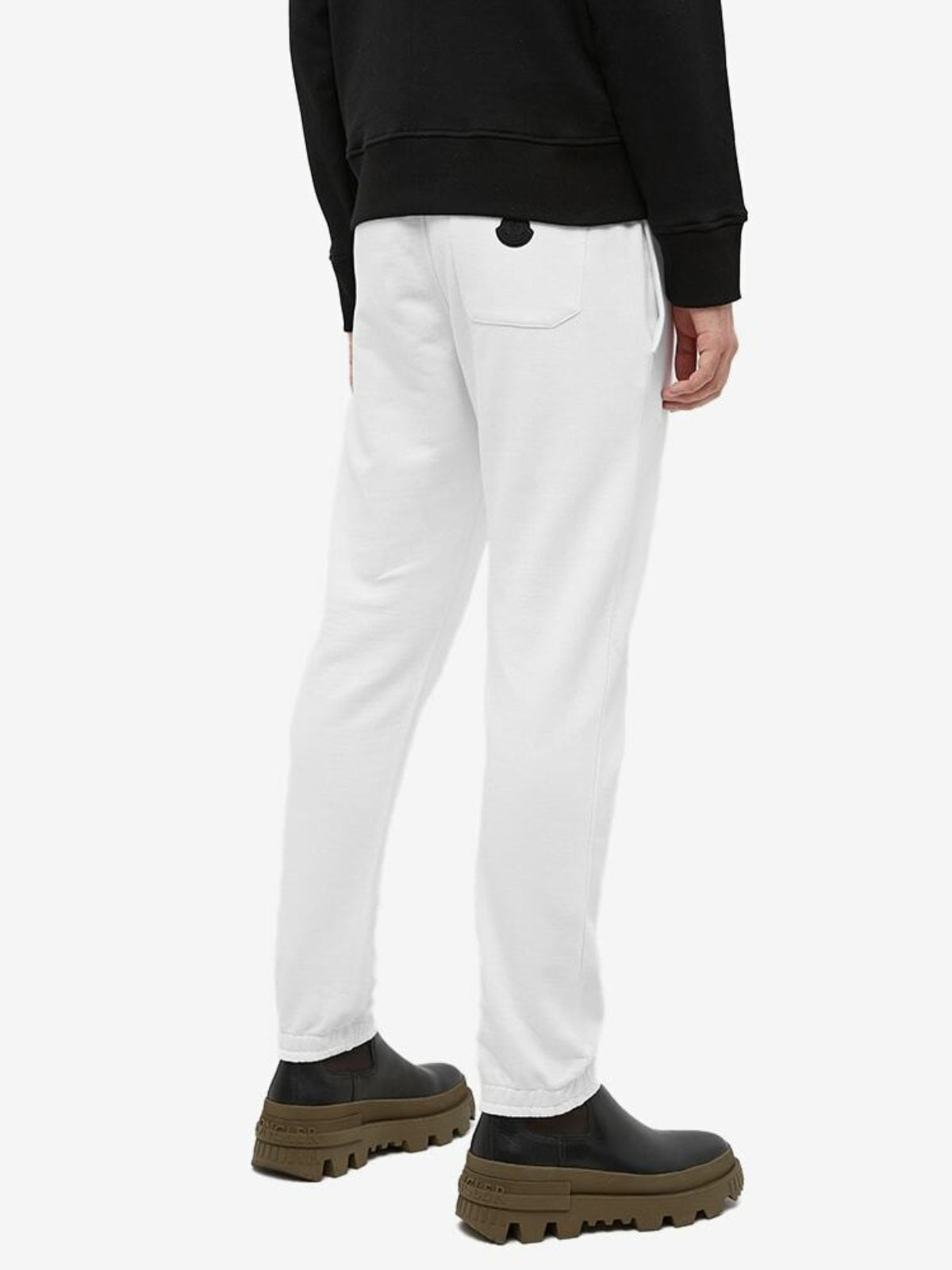 Moncler Track Pant Vertical Logo White