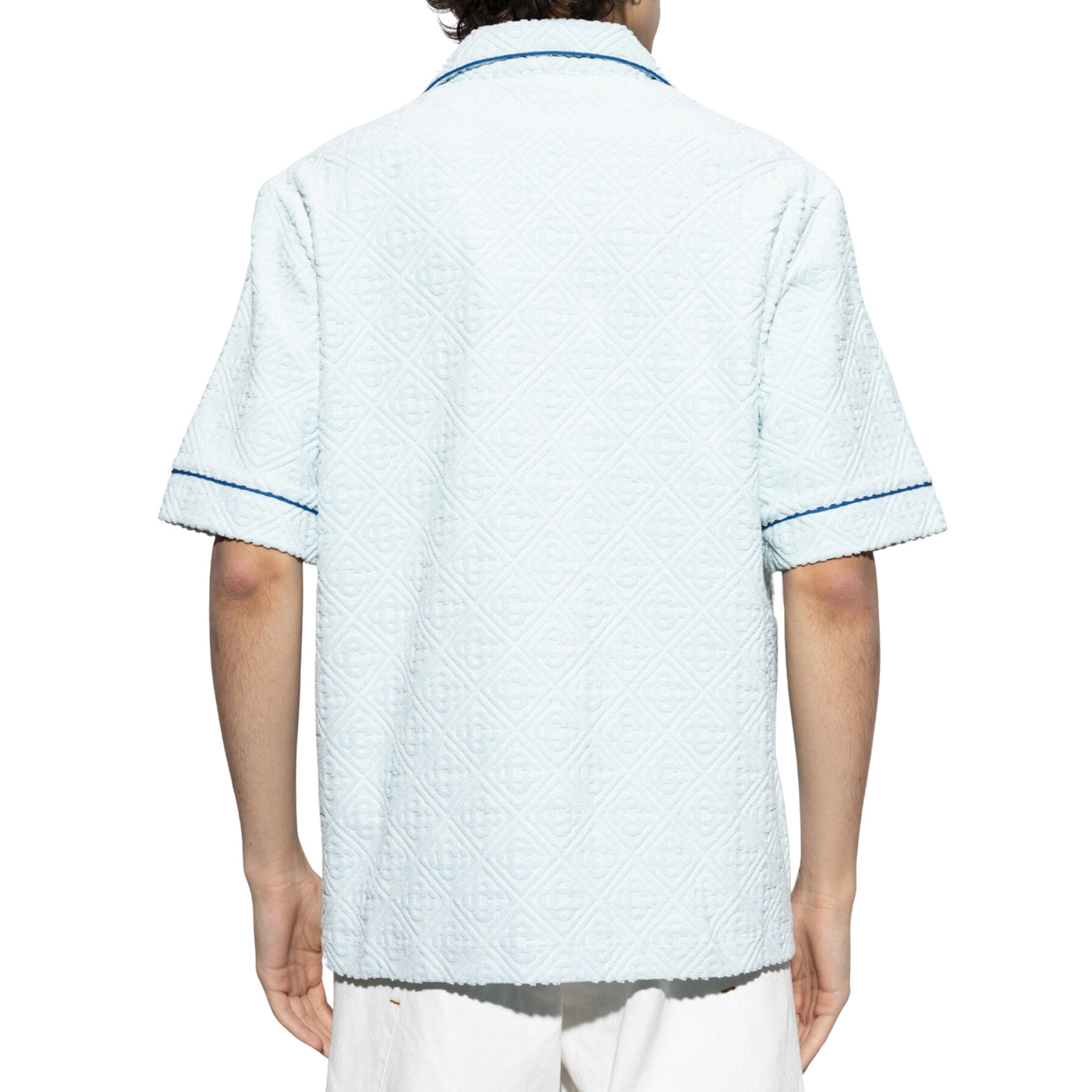 Casablanca Shirt Unisex Open Collar Light Blue
