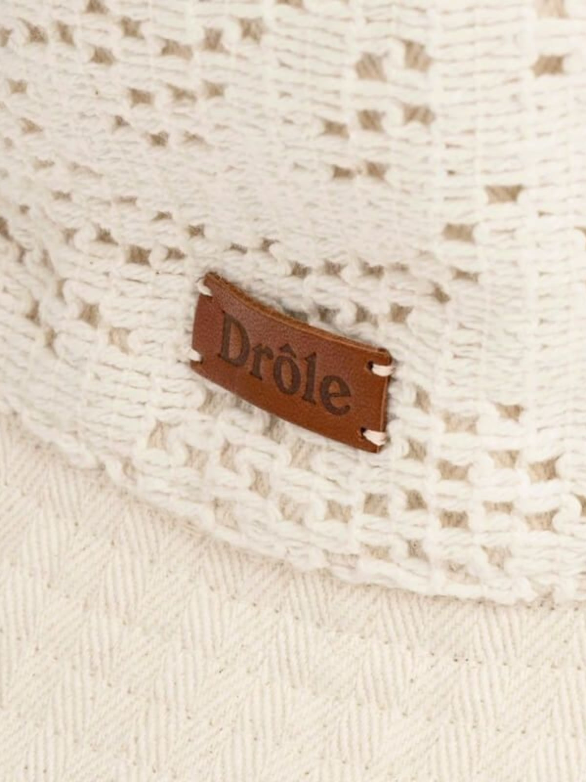 Drole De Monsieur Bucket Hat Crochet Cream