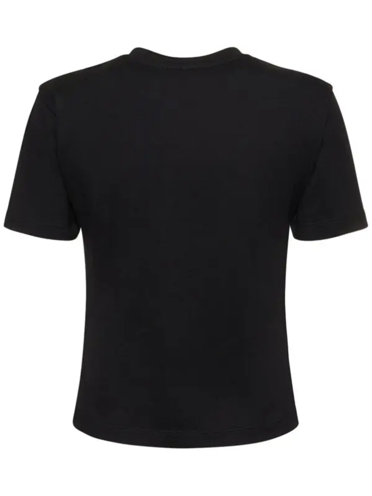 Msgm T-Shirt Ladies Diamante Logo Black