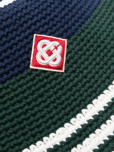 Casablanca  Bucket Hat Crochet Greennavywhite