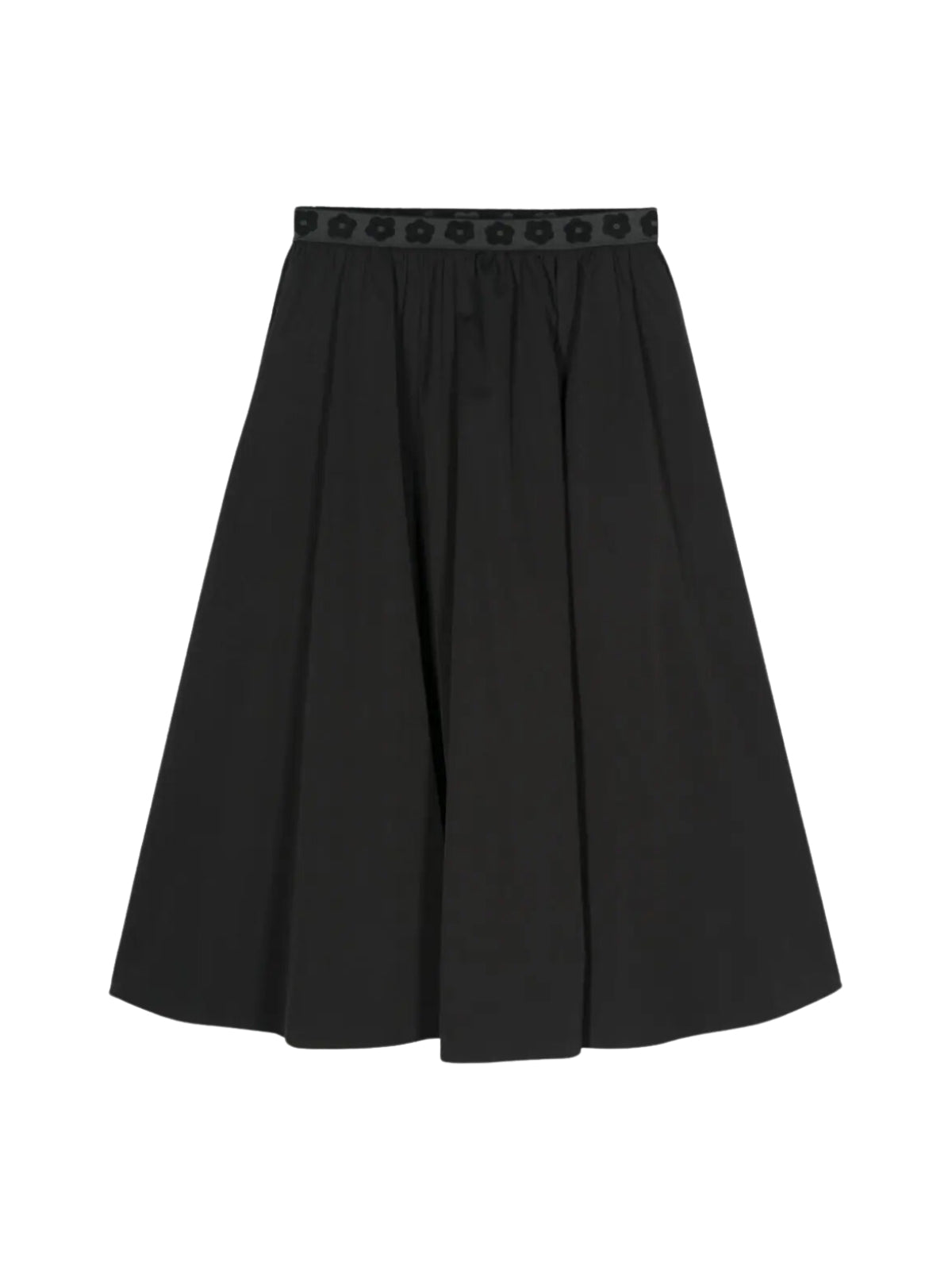Kenzo Skirt Pleats Logo Black