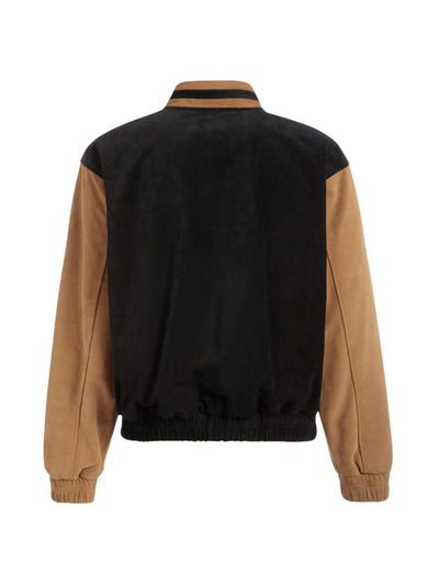 Bally Jacket Varsity Logo Camel-Black