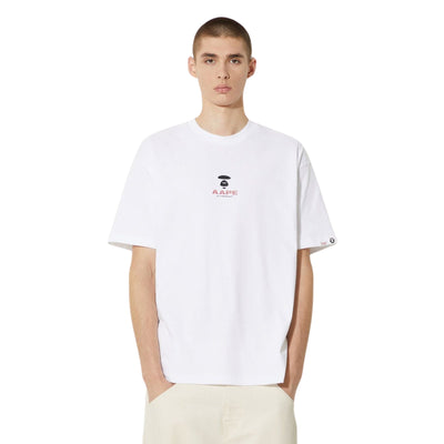 Aape T-Shirt Moonface Logo White