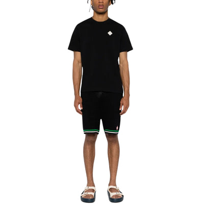 Casablanca T-Shirt Pearl Diamond Patch Black