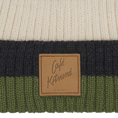 Cafe Kitsune Beanie Striped Verbana-Anthracite