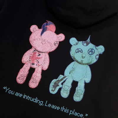 Acupuncture Hoodie Signature Bear Black