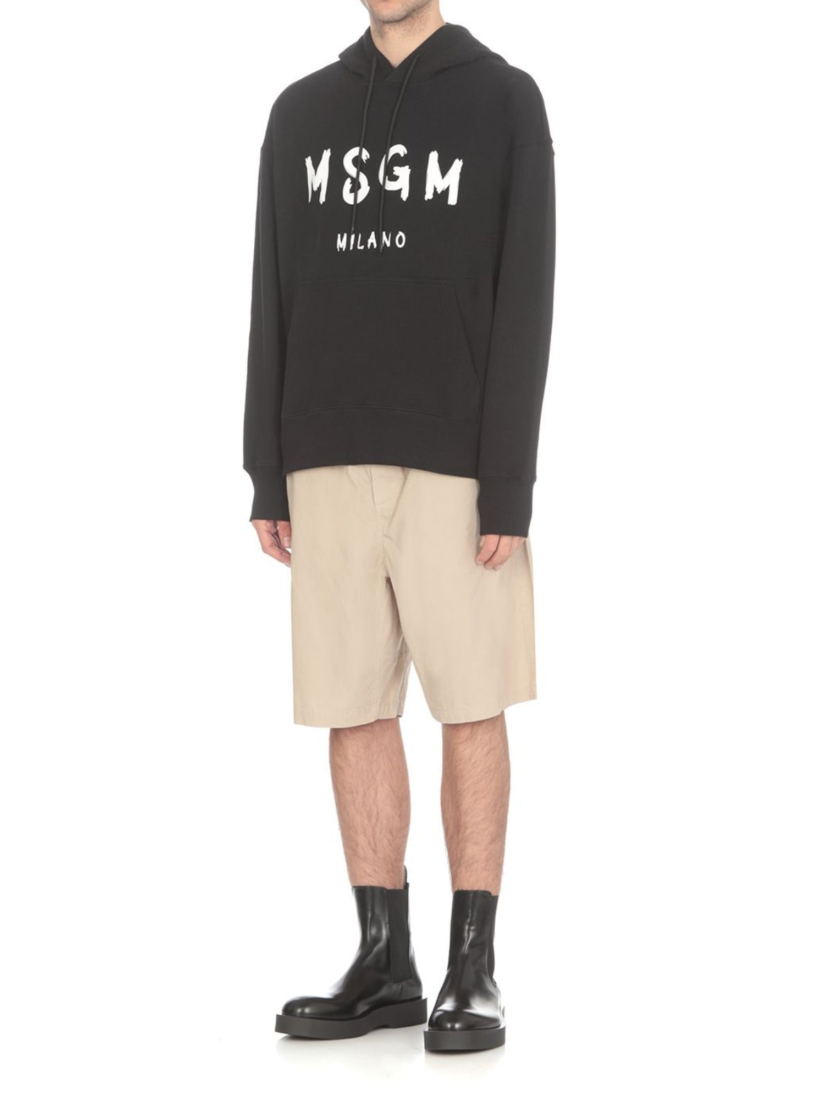 Msgm  Slim Milano Hoodie Black