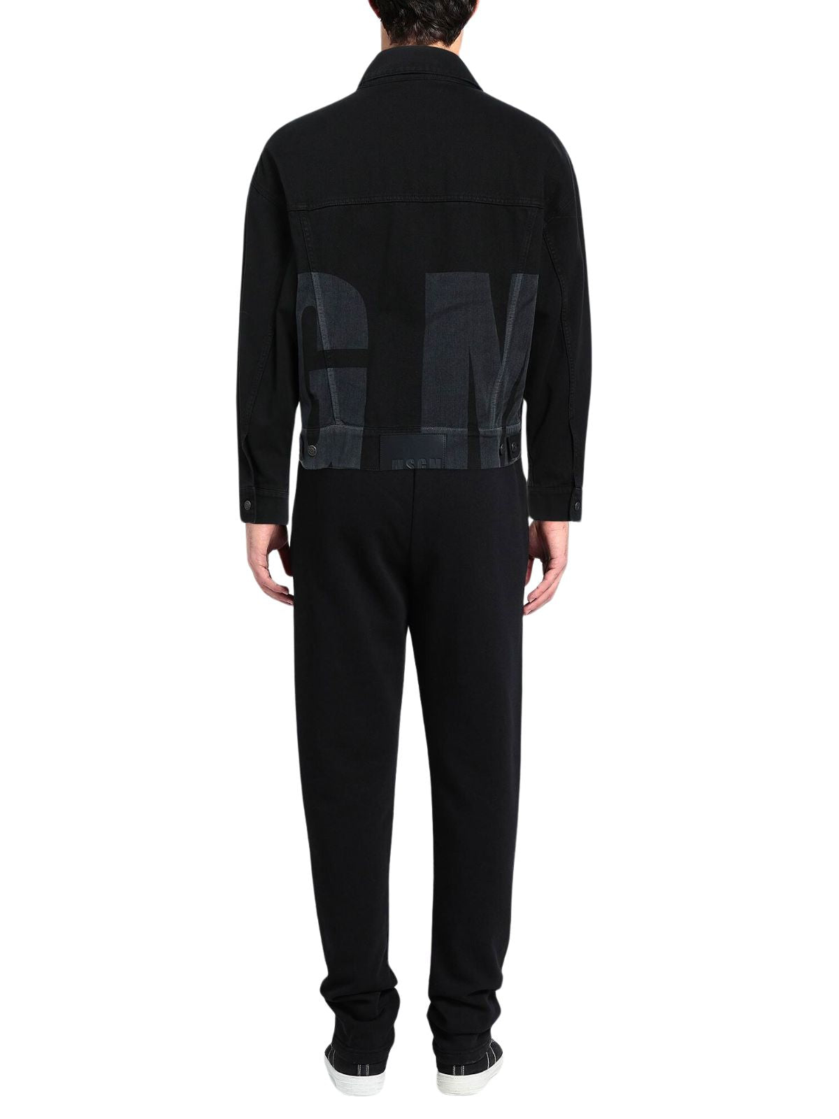Msgm  Jacket Logo Denim Black