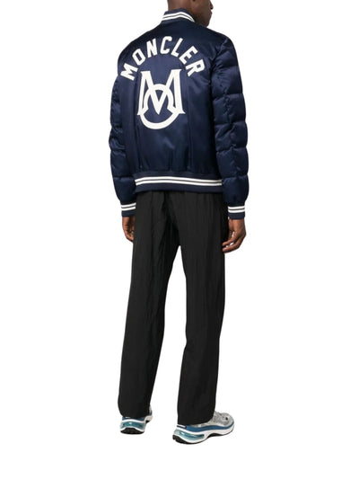 Moncler Jacket Satin Padded Navy