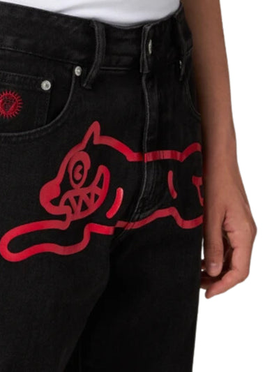 Ice-Cream Jeans Running Dog Black
