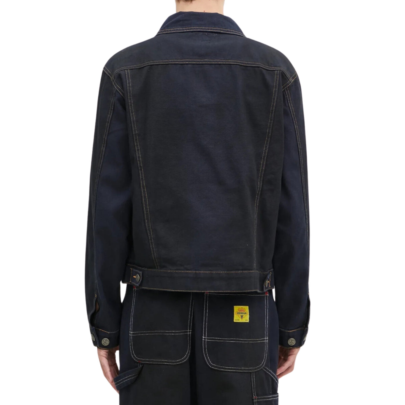 Ice-Cream Jacket Oil Stained Trucker Blue