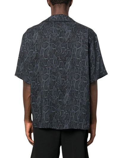 Rhude Shirt Rayon Snake Black
