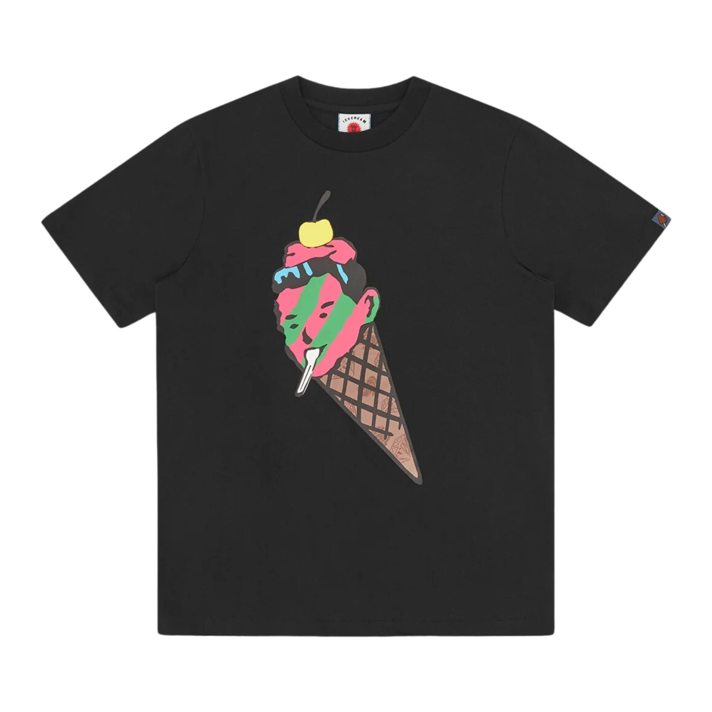 Ice-Cream T-Shirt Cone Man Black