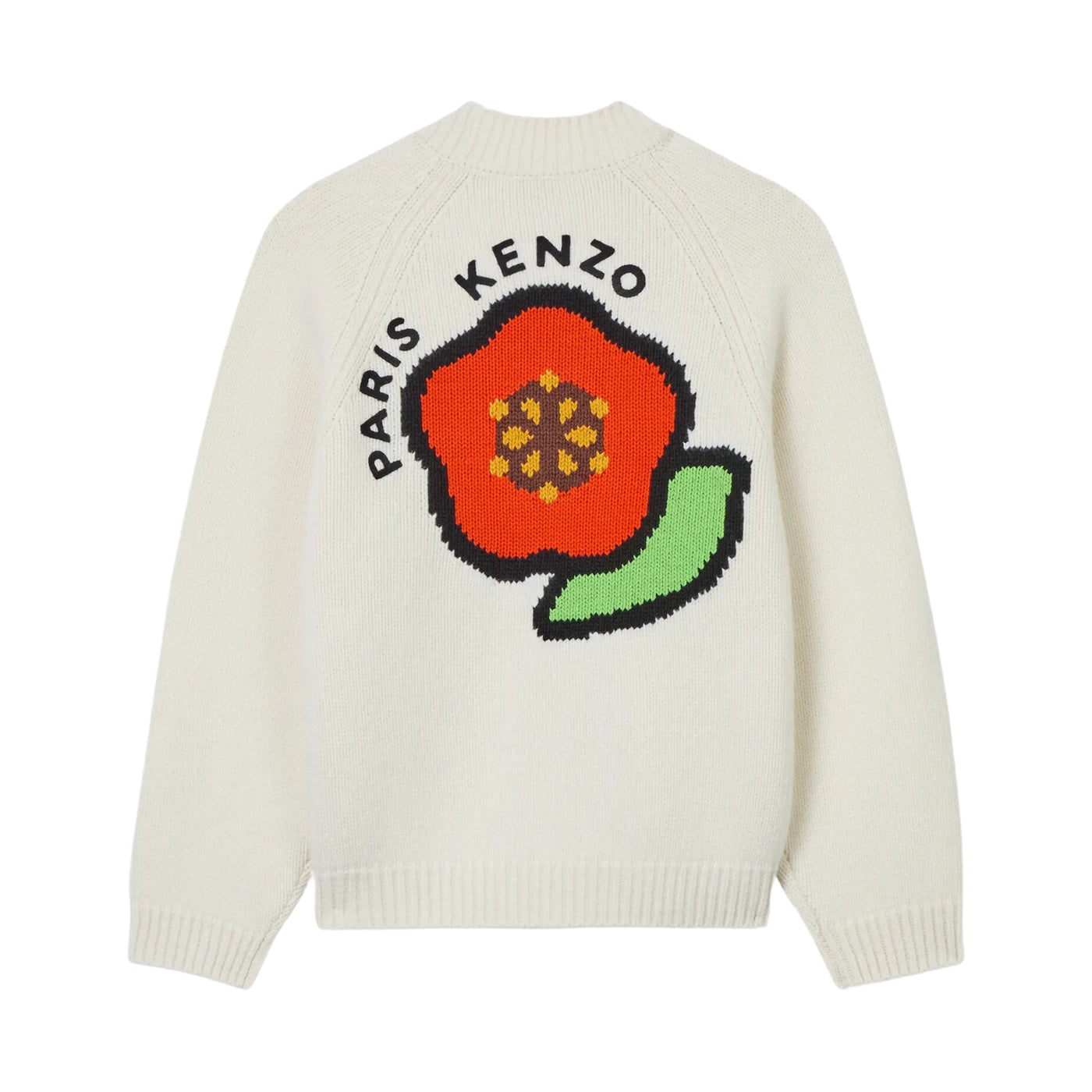 Kenzo Cardigan Boke Flower Logo White