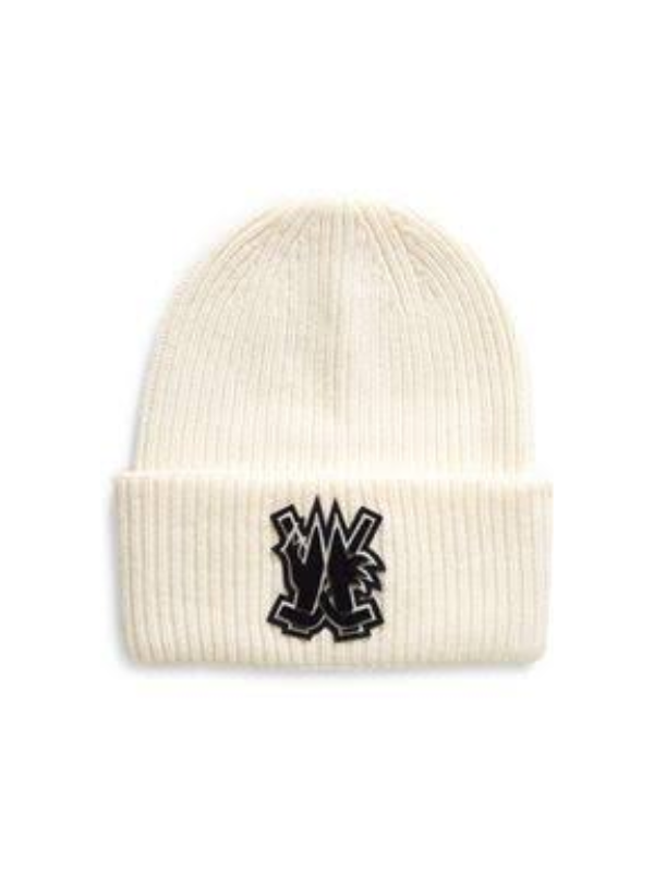 Moncler Beanie Logo Cream