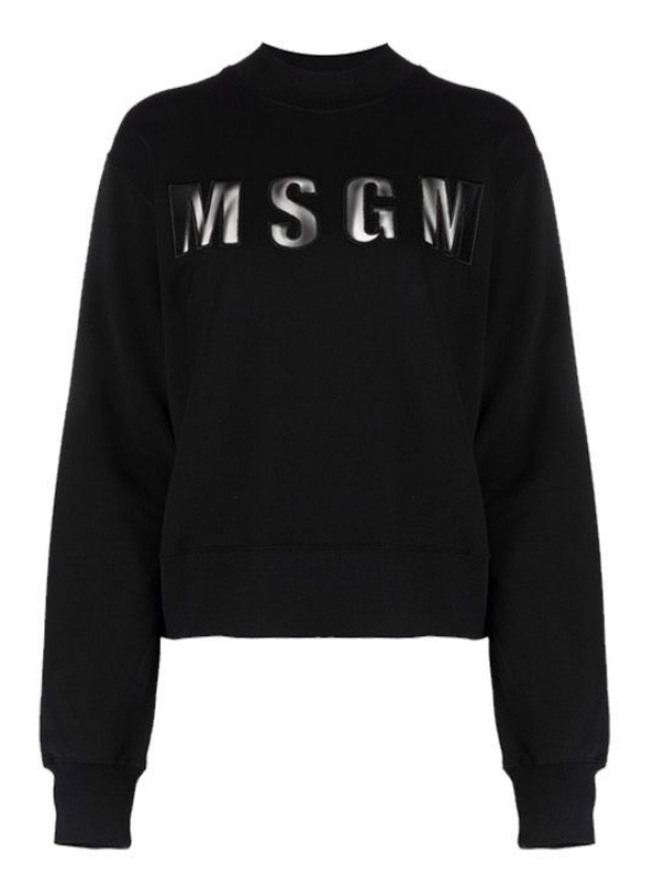 Msgm Sweater Slim Black-Silver