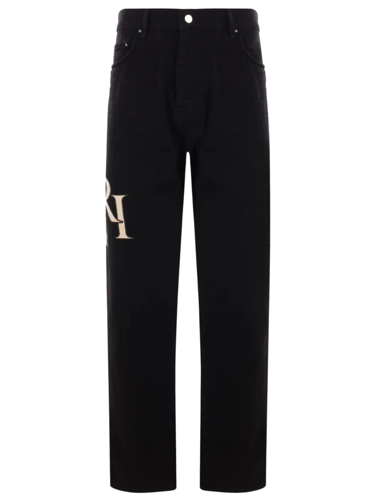Amiri Jeans Staggered Logo Straight Black
