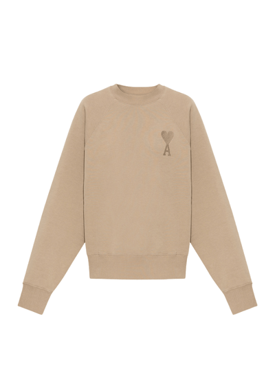 Ami  Sweater Logo Mono Beige