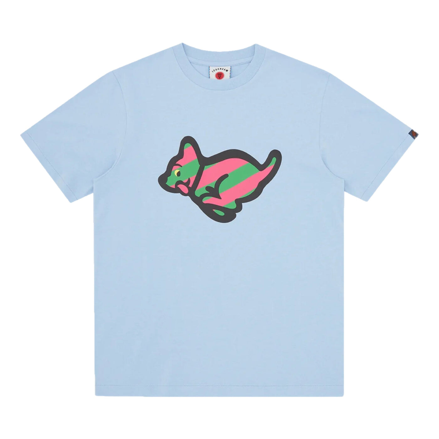 Ice-Cream T-Shirt Running Puppy Blue