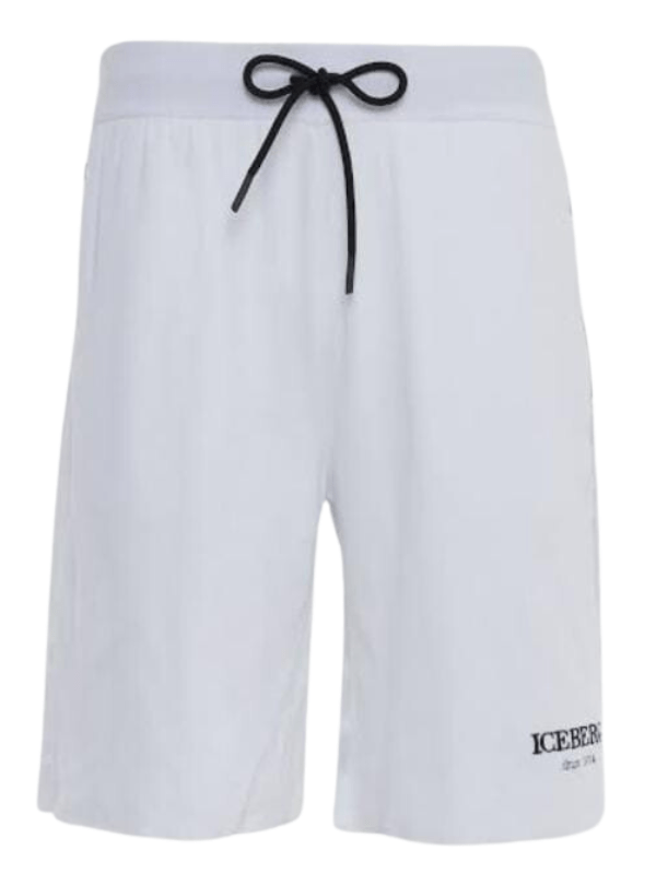 Iceberg Shorts Bermuda Bottom Logo White