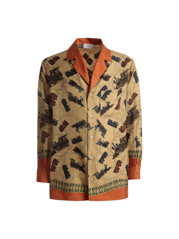 Bally Shirt Allover Graphic Print Multi Colour