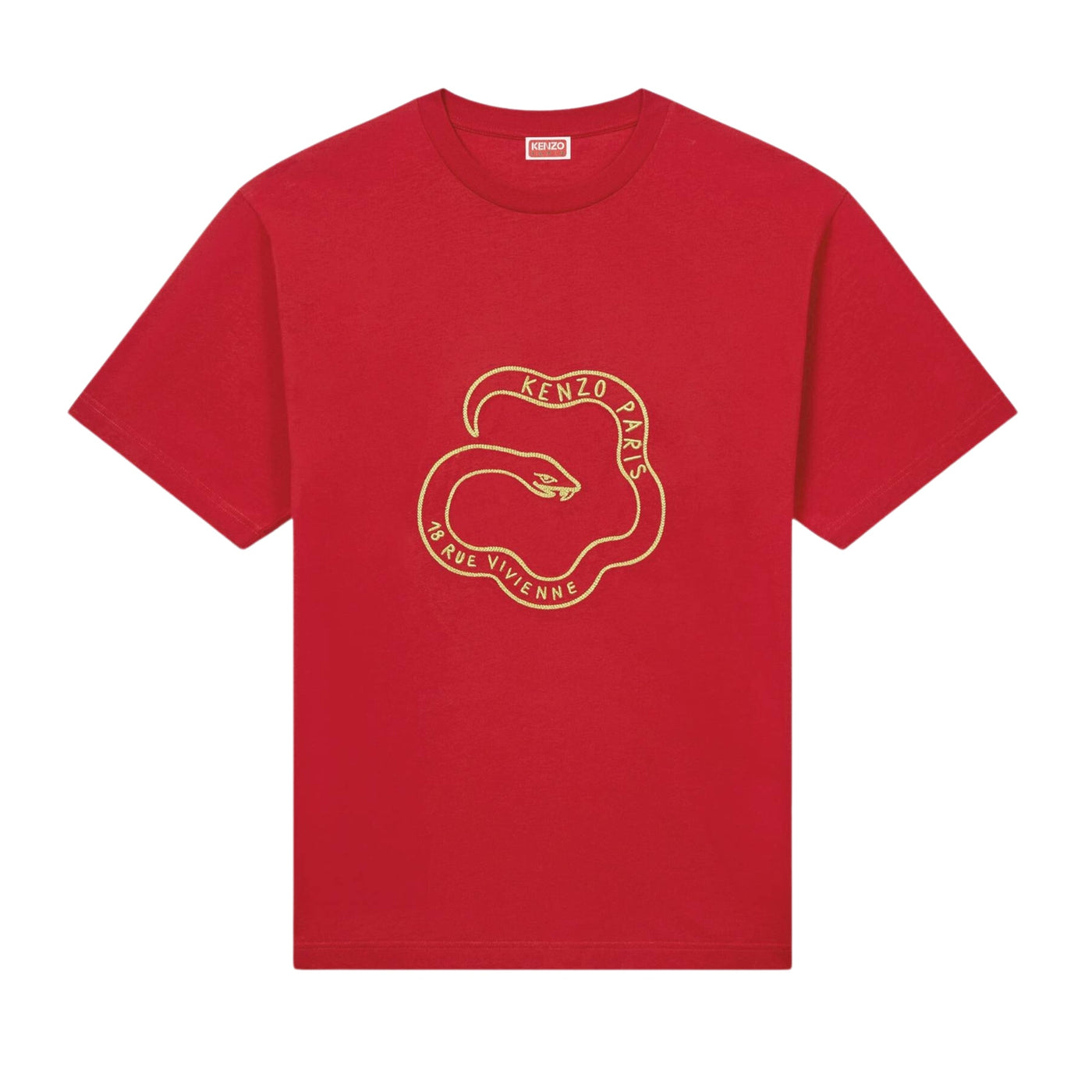 Kenzo T-Shirt Snake Gold-Red