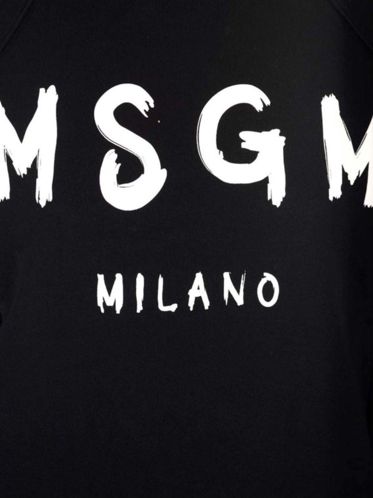Msgm Sweater Logo White-Black