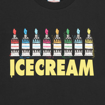 Ice-Cream T-Shirt Art Supplies Black