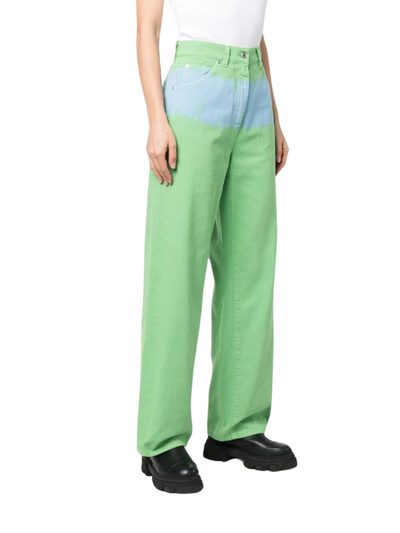Msgm Jeans Two Tone Green-Blue