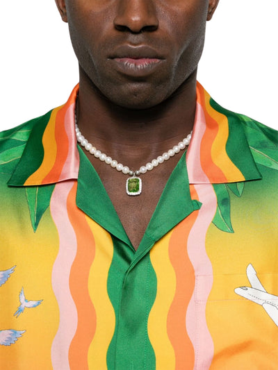 Casablanca Shirt Cuban Collar Tennis Club En Fleur Multicolour