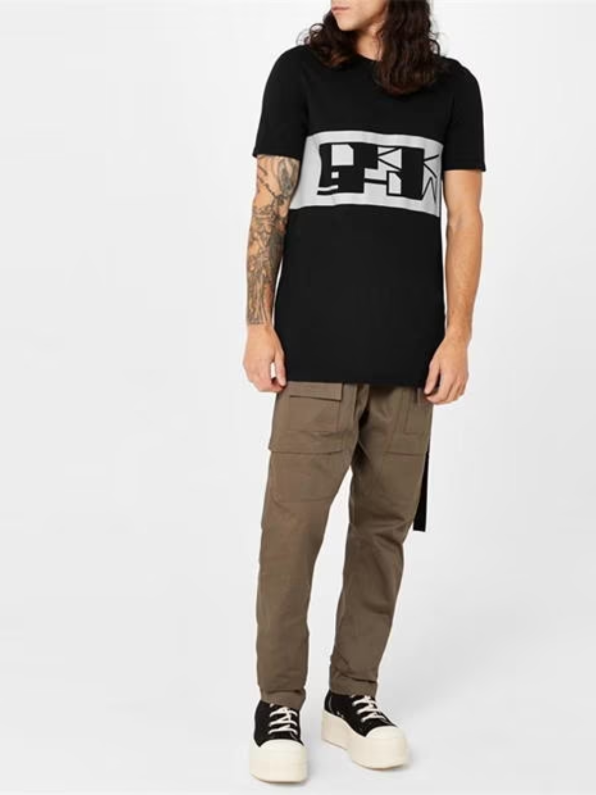 Rick Owens T-Shirt Mid Logo Black