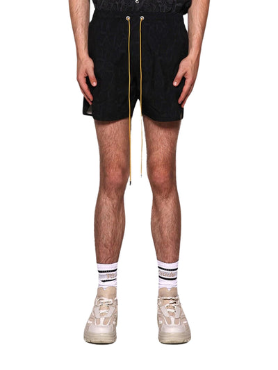 Rhude Shorts Snake Swim Black