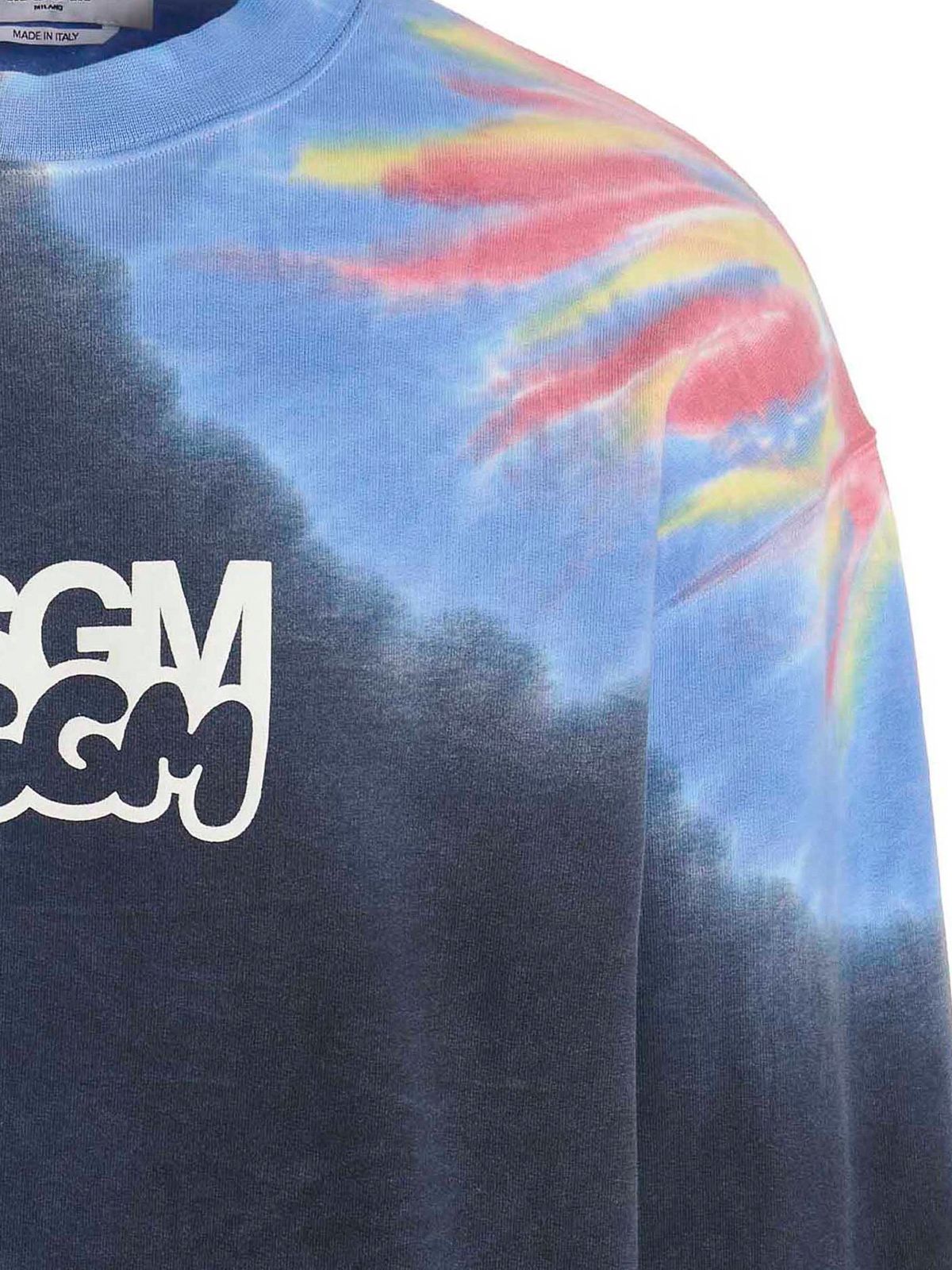 Msgm Sweater Double Logo Blue-Red-Yellow