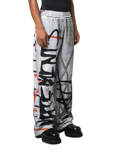 Vetements Pants Graffiti Grey