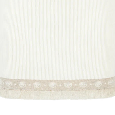 Chiara Ferragni Skirt Logo Mania Knit White