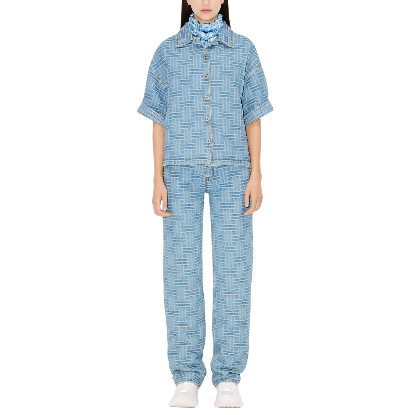 Kenzo Shirt Weave Denim Blue