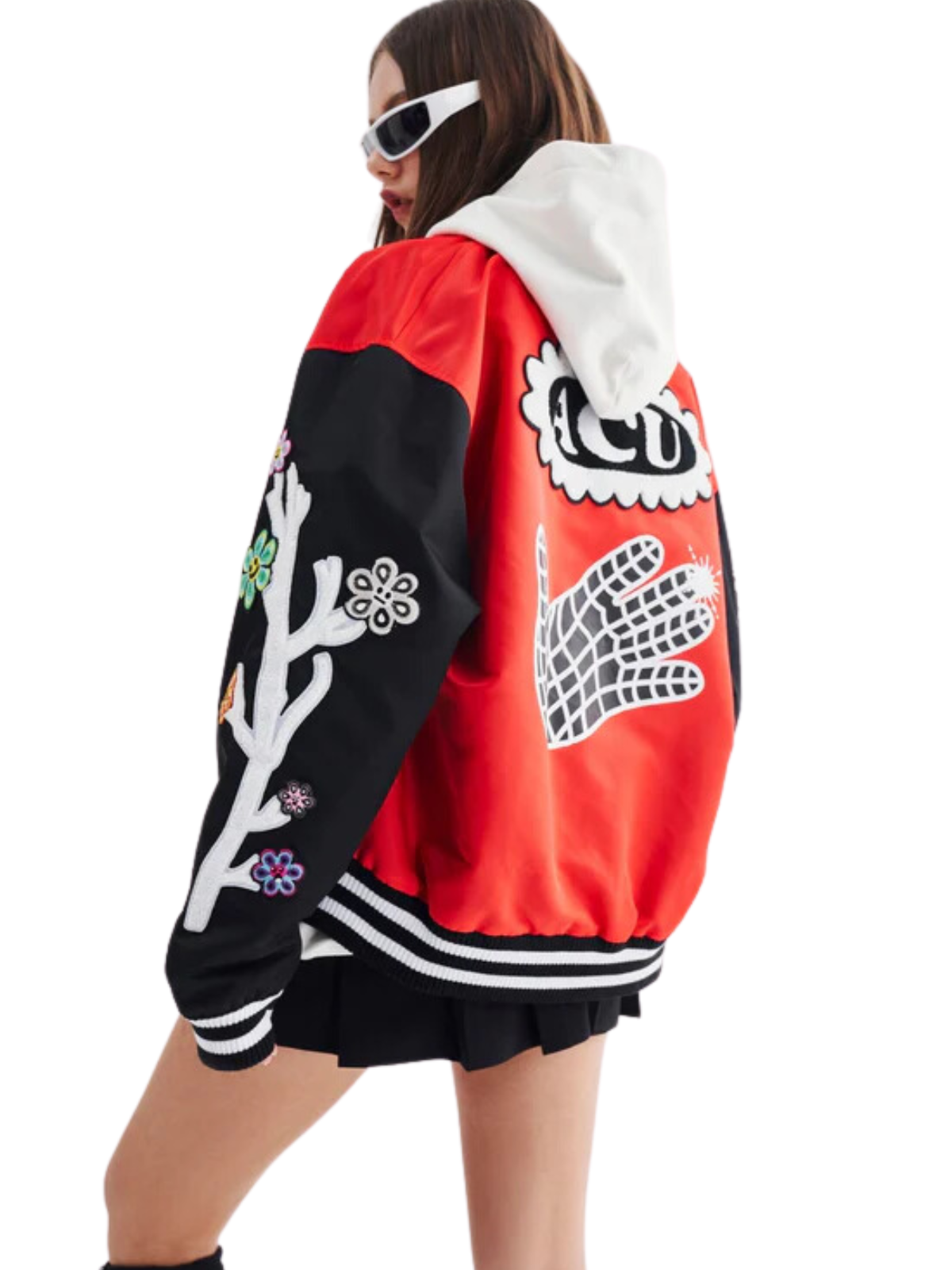 Acupuncture Jacket Bomber Logo Red-Black