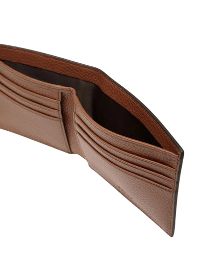 Bally Wallet Stripe Logo White-Brown