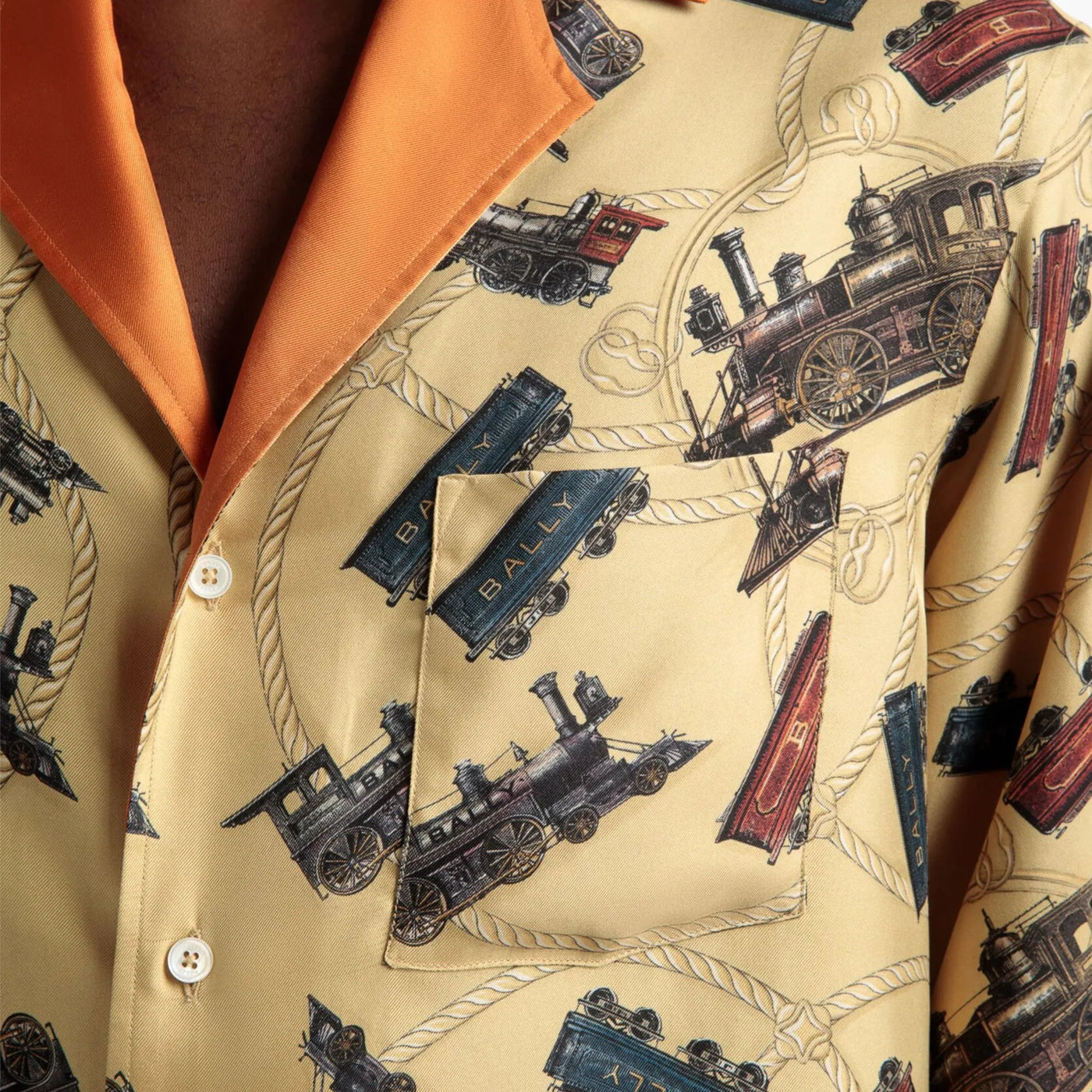 Bally Shirt Allover Graphic Print Multi Colour