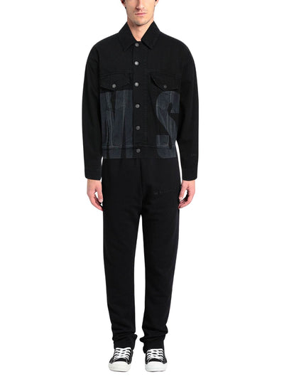 Msgm  Jacket Logo Denim Black