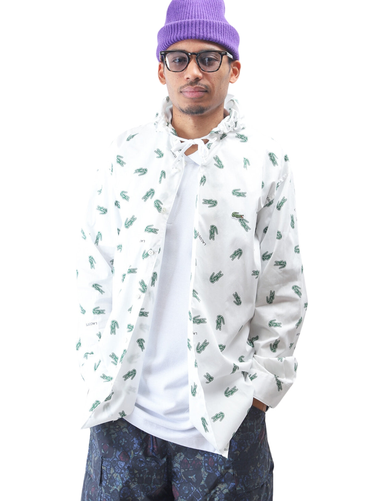 Comme Des Garcons Shirt Hooded X Lacoste White