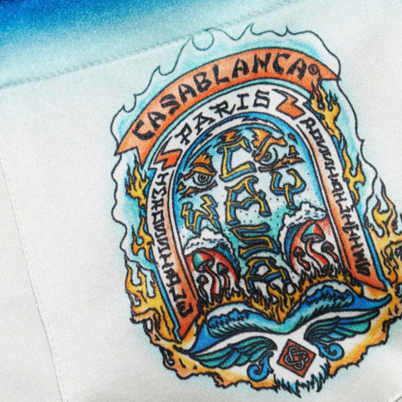 Casablanca Shirt Casa Way Skate White-Blue