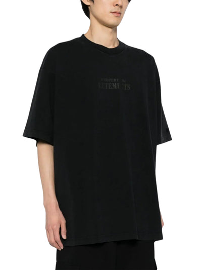 Vetements T-Shirt Property Black