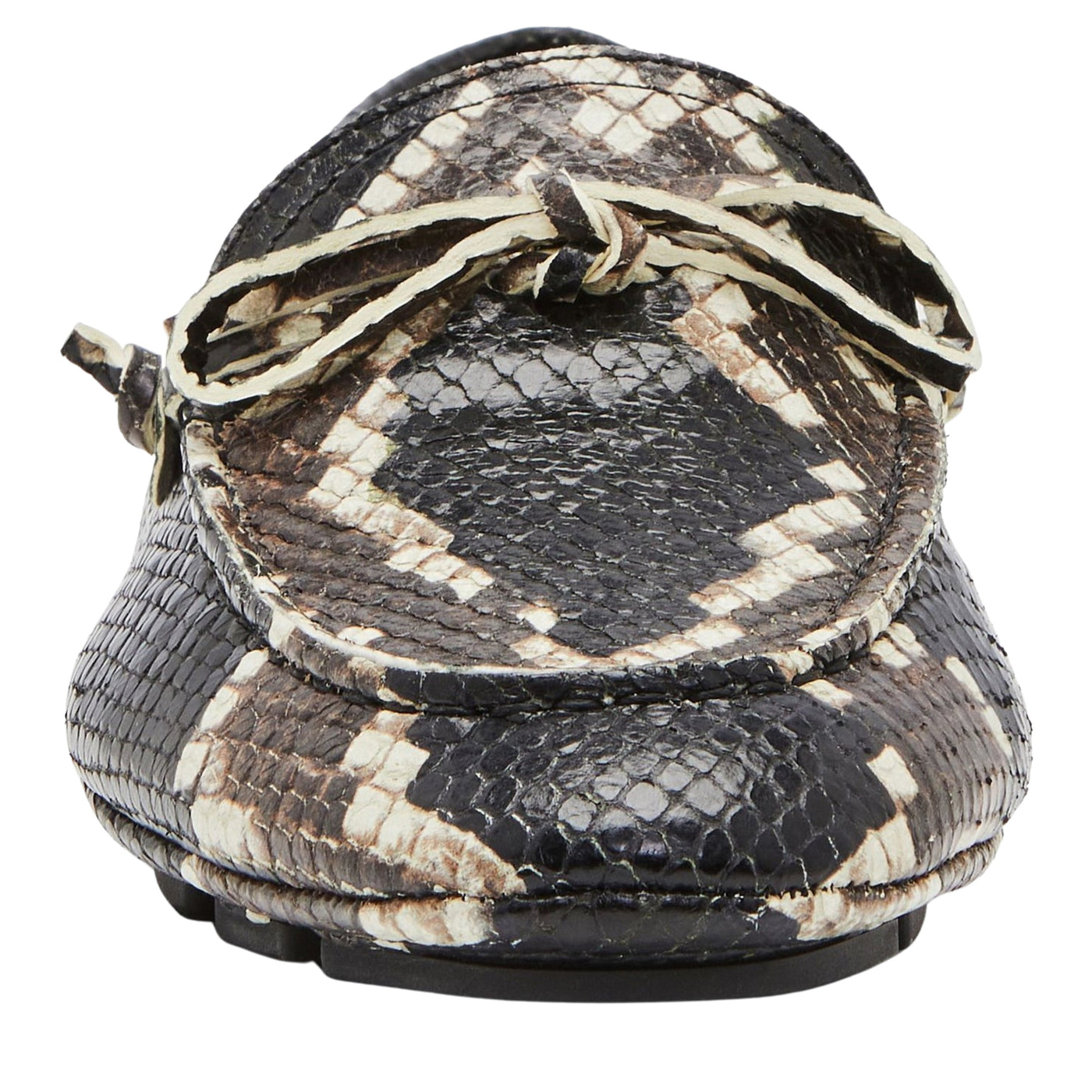 Bally Shoe Allover Scales Cream-Brown-Black