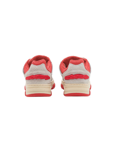 Msgm Sneaker Side Logo Panelled Coloue Block Red