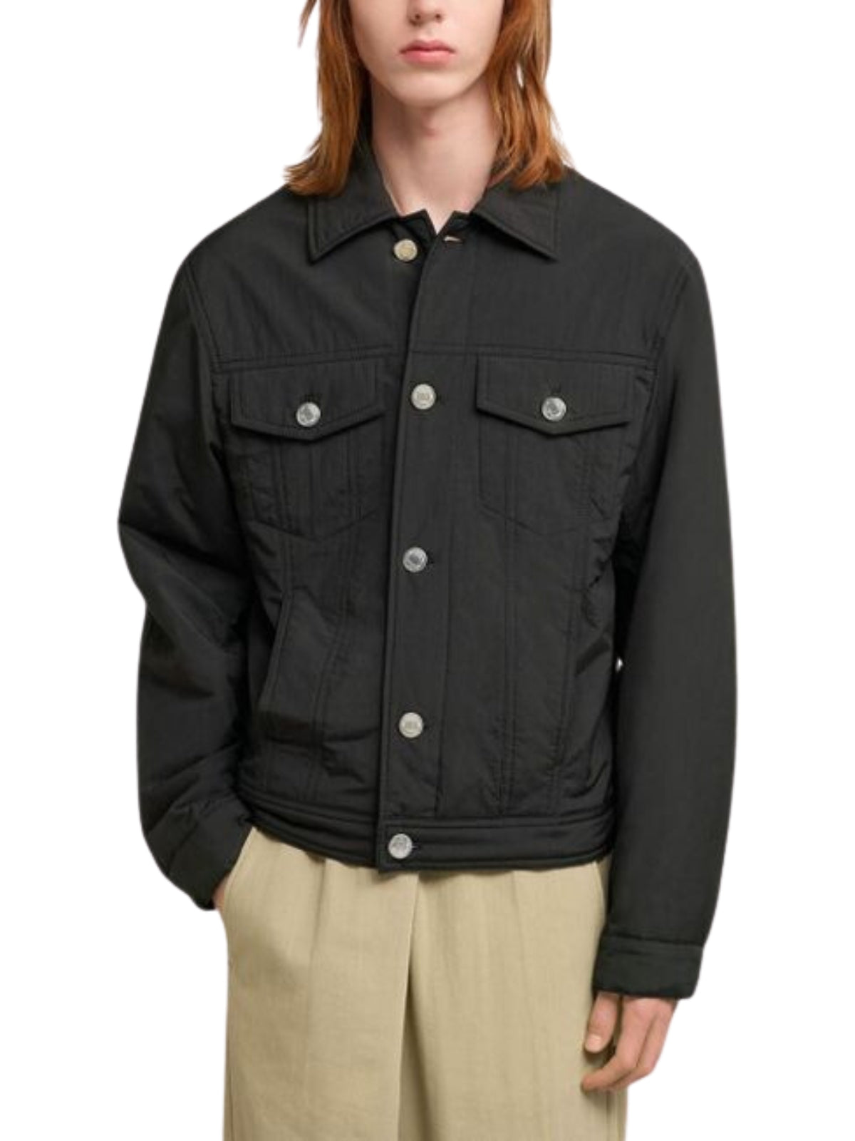 Ami Jacket Padded Trucker Black