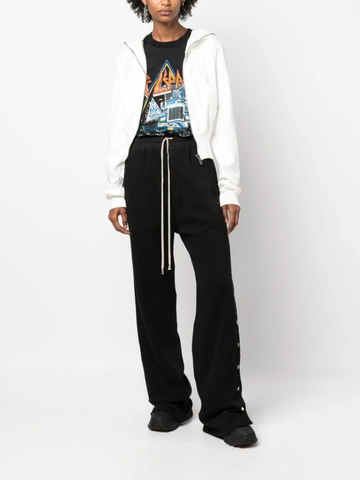 Rick Owens Track Pants Pusher Black