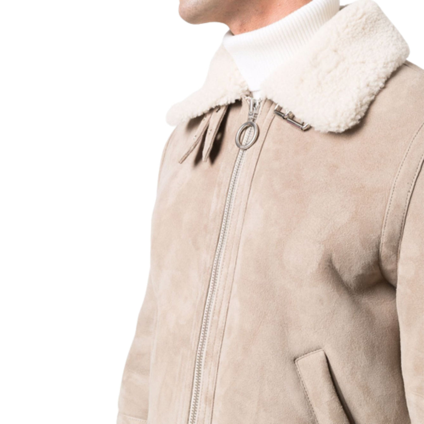 Ami  Jacket Suede Mix Brown